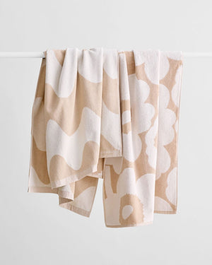 MARIMEKKO Lokki Bath Towel - Beige White towel - Zabecca Living