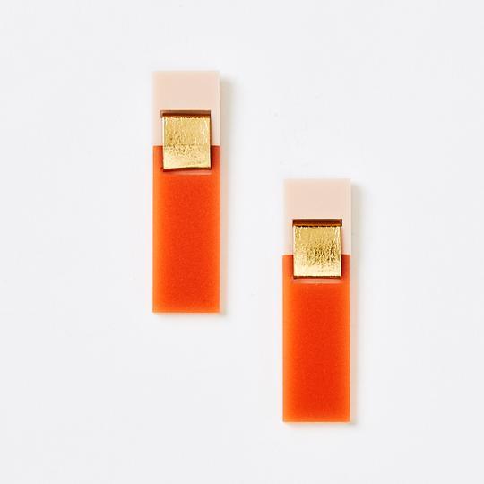 MARTHA JEAN Arya Earrings - Beige/Melon Earrings - Zabecca Living