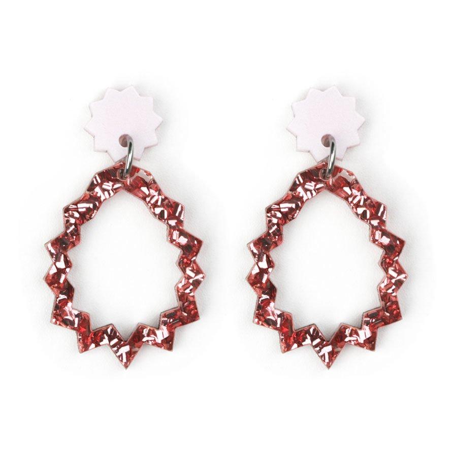 MARTHA JEAN Barn Earrings Earrings PINK / PINK - Zabecca Living