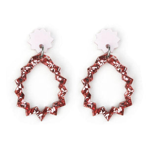 MARTHA JEAN Barn Earrings Earrings PINK / PINK - Zabecca Living
