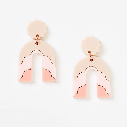 MARTHA JEAN Cloud Earrings - Pink Earrings - Zabecca Living
