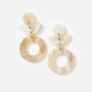 MARTHA JEAN Dune Flower Earrings - Marble Earrings - Zabecca Living