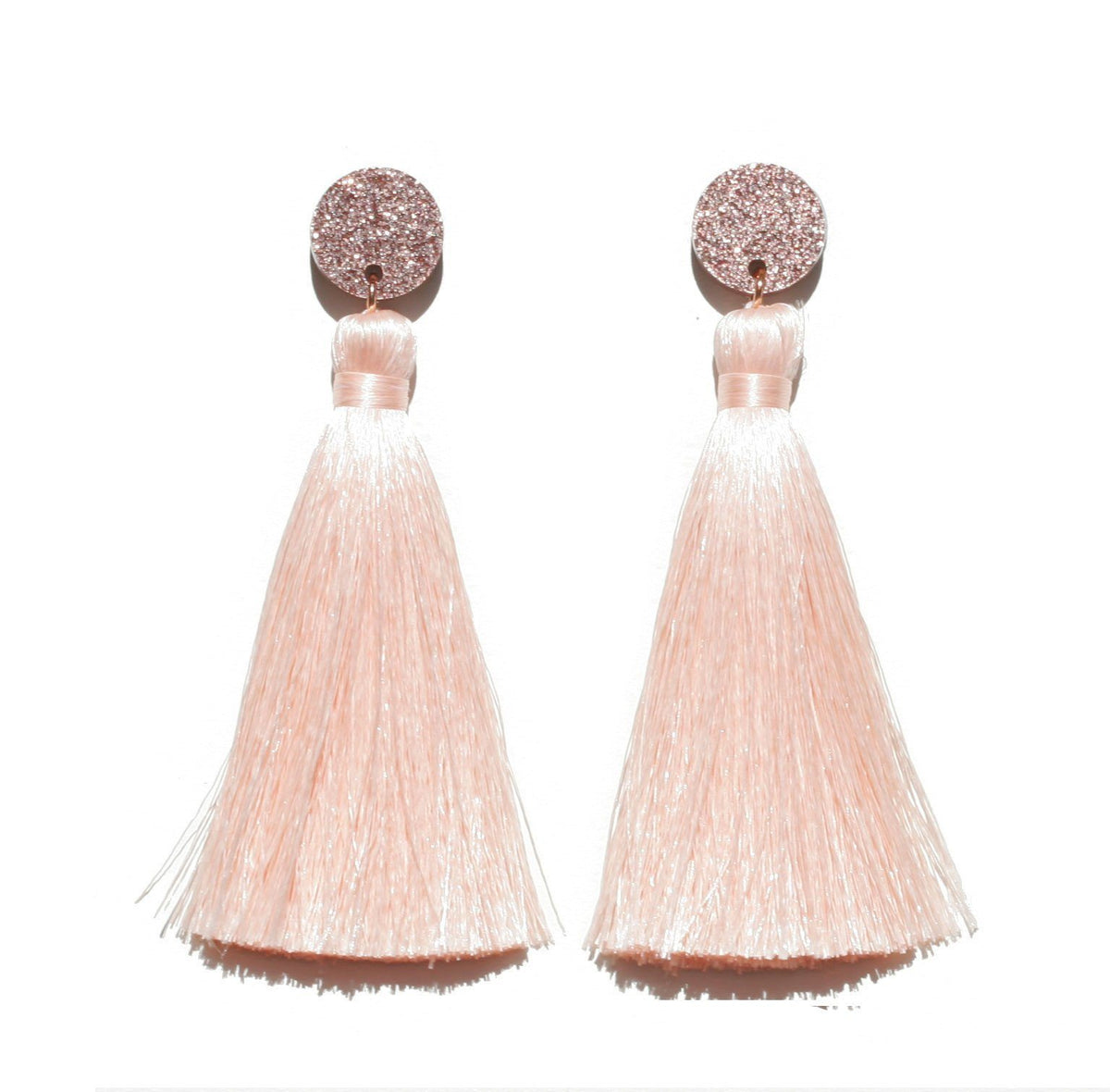 MARTHA JEAN Luscious Tassel Earrings Earrings COPPER PINK - Zabecca Living