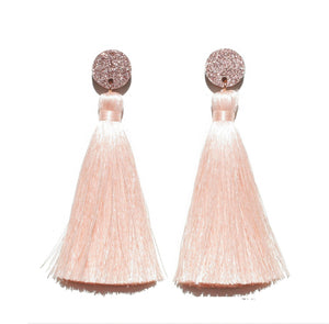 MARTHA JEAN Luscious Tassel Earrings Earrings COPPER PINK - Zabecca Living