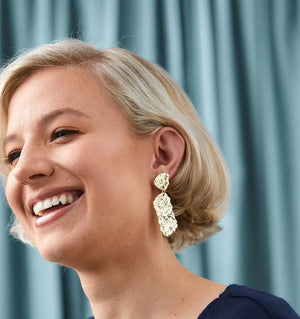 MARTHA JEAN Shard Earrings - Gold Earrings - Zabecca Living