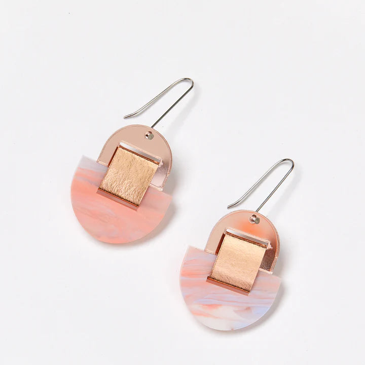 MARTHA JEAN Winona Earrings - Sunset Pink Earrings - Zabecca Living
