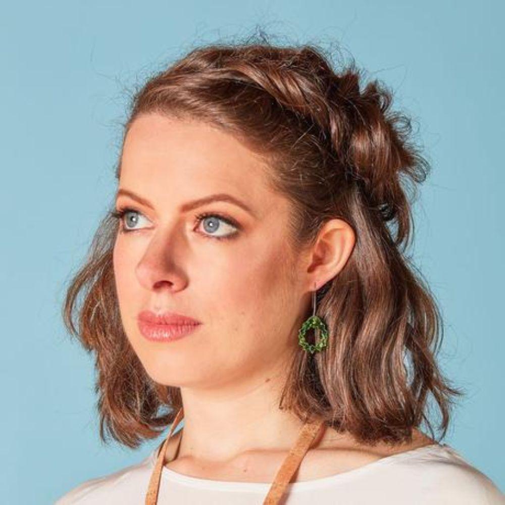 MARTHA JEAN Zap Drop Earrings - Green Earrings - Zabecca Living