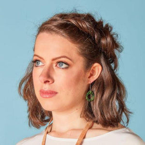 MARTHA JEAN Zap Drop Earrings - Green Earrings - Zabecca Living