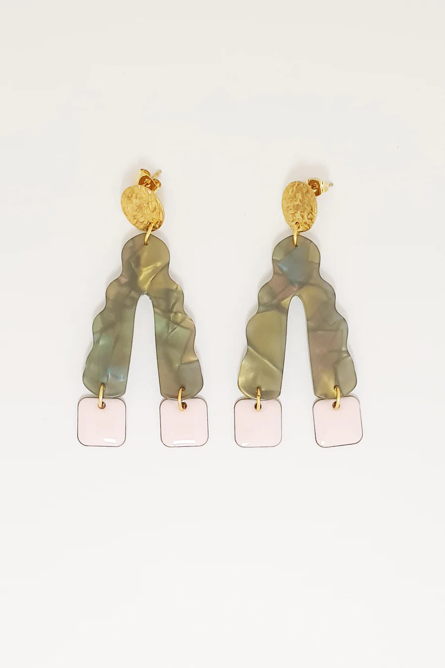 MIDDLE CHILD Groove Thang Earrings - Green Earrings - Zabecca Living