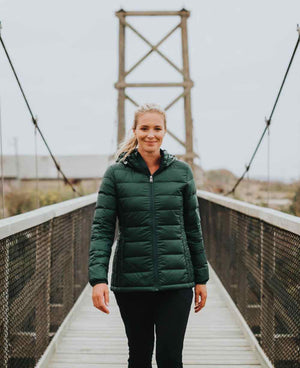 MOKE Lynn Down Jacket - Emerald Jackets + Coats - Zabecca Living