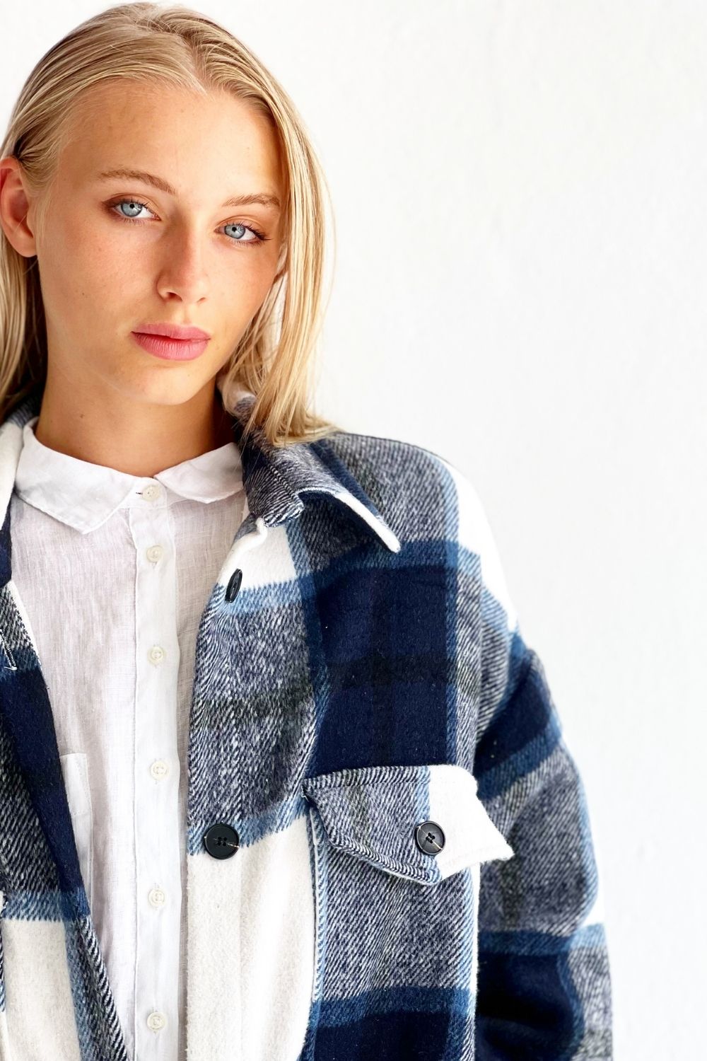 MOSK MELBOURNE Aberdeen Jacket - Oxford Blue Jackets + Coats - Zabecca Living