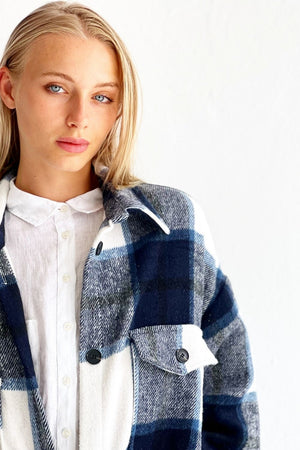 MOSK MELBOURNE Aberdeen Jacket - Oxford Blue Jackets + Coats - Zabecca Living