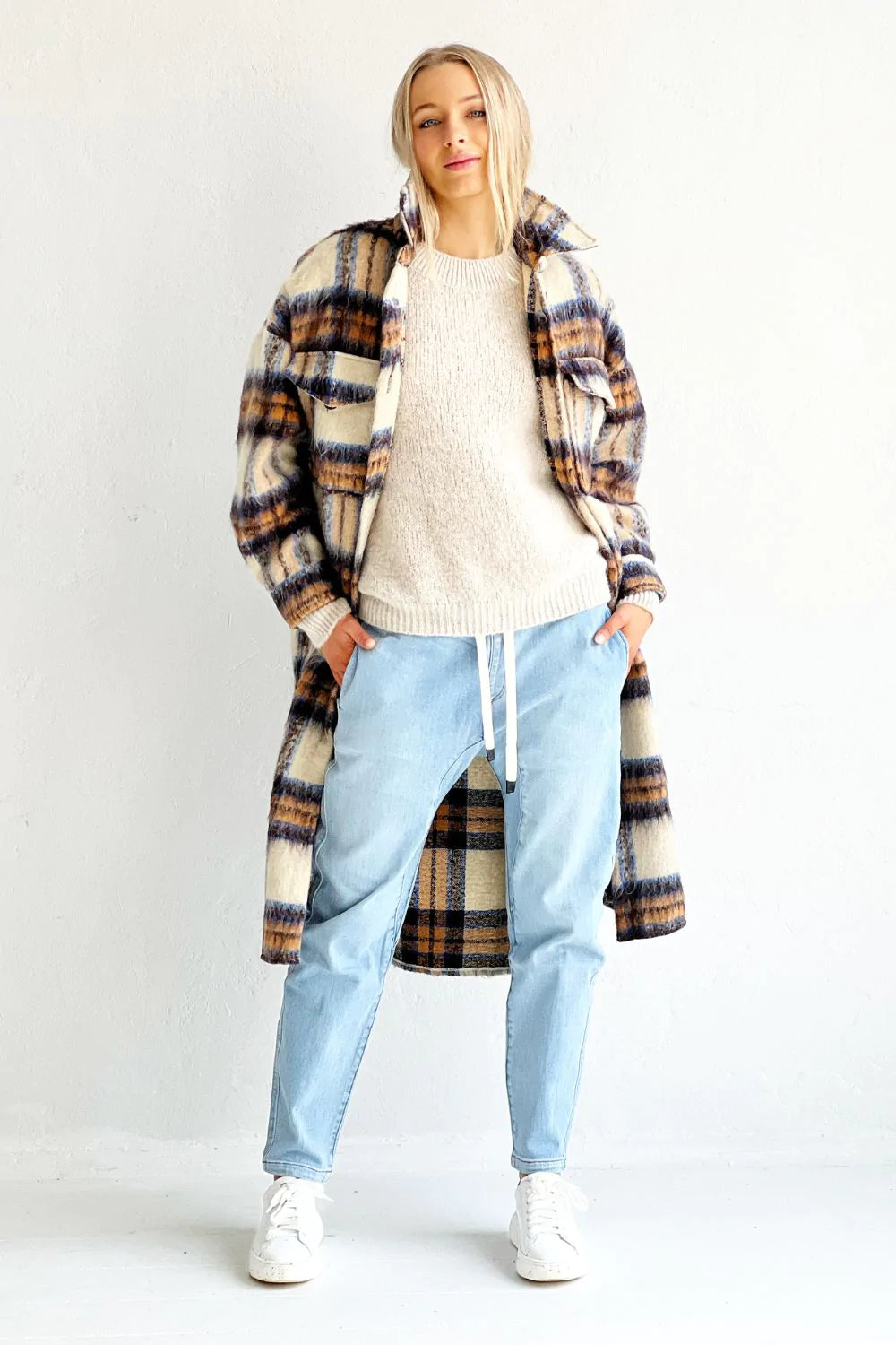MOSK MELBOURNE Blake Jacket - Clay and Cobalt Blue Jackets + Coats - Zabecca Living