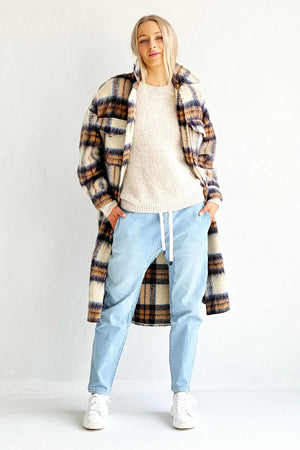 MOSK MELBOURNE Blake Jacket - Clay and Cobalt Blue Jackets + Coats - Zabecca Living