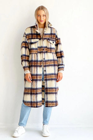 MOSK MELBOURNE Blake Jacket - Clay and Cobalt Blue Jackets + Coats - Zabecca Living