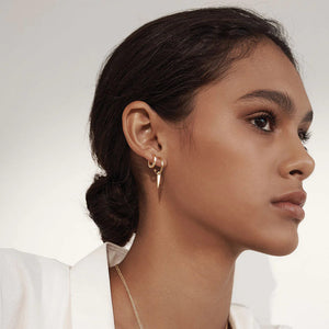 MURKANI 11mm Plain Huggies - 18KT Yellow Gold Plate Earrings - Zabecca Living