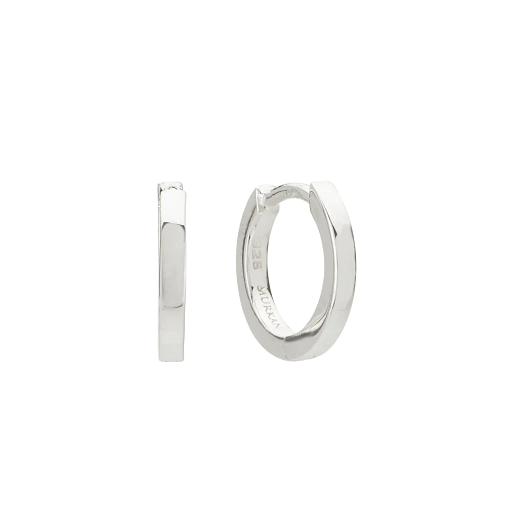 MURKANI 11mm Plain Huggies - Sterling Silver Earrings - Zabecca Living