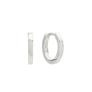 MURKANI 11mm Plain Huggies - Sterling Silver Earrings - Zabecca Living