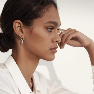 MURKANI 11mm Plain Huggies - Sterling Silver Earrings - Zabecca Living