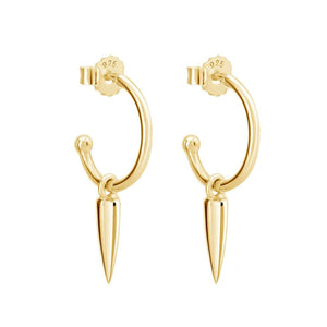 MURKANI Dagger Hoops - 18KT Gold Plate Earrings - Zabecca Living