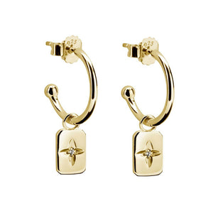 MURKANI Desert Flower Hoop Earring -18KT Yellow Gold Plate Earrings - Zabecca Living