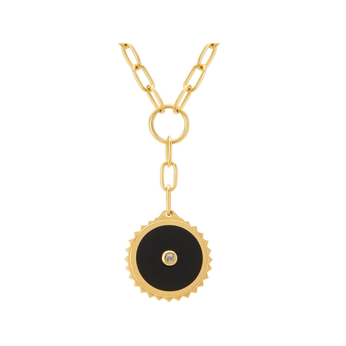 MURKANI Halcyon Equilibrium Drop Necklace - 18KT Gold Plate Necklace - Zabecca Living