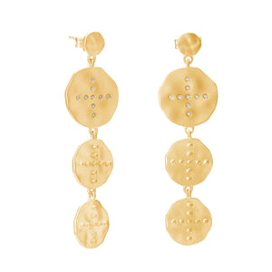 MURKANI Halcyon Hanging Earrings - 18KT Gold Plate Earrings - Zabecca Living