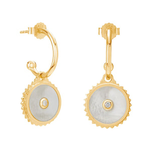 MURKANI Halcyon Shield Earrings - 18KT Gold Plate Earrings - Zabecca Living