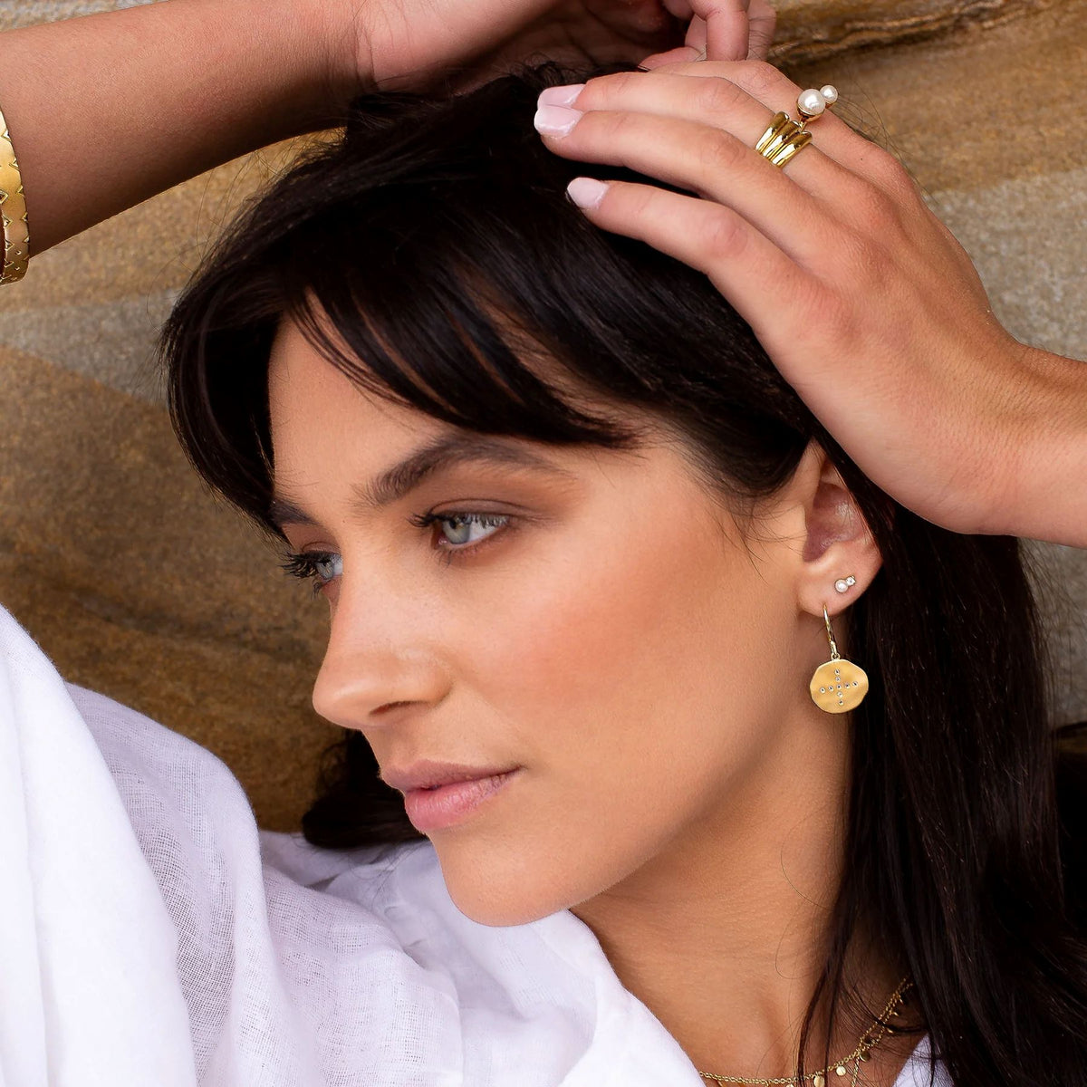 MURKANI Halcyon Small Earrings - 18KT Gold Plate Earrings - Zabecca Living