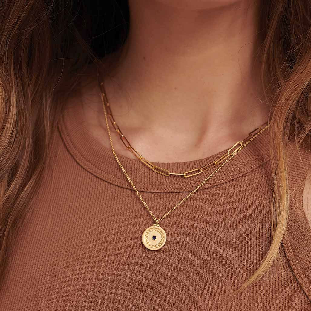 MURKANI Love & Enlightenment Necklace - 18KT Gold Plate Necklace - Zabecca Living