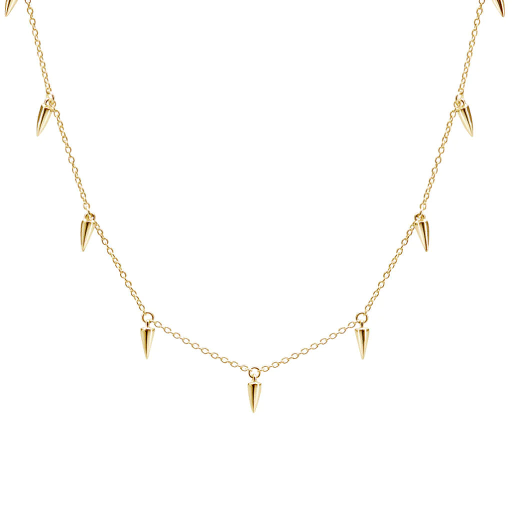 MURKANI Sahara Dagger Choker - 18KT Yellow Gold Plate Necklace - Zabecca Living