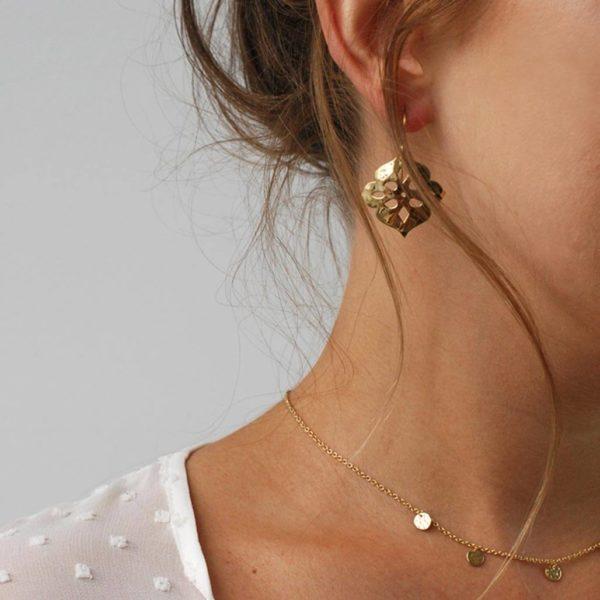 MURKANI Thai Princess Drop Earrings - 18KT Yellow Gold Plate Earrings - Zabecca Living