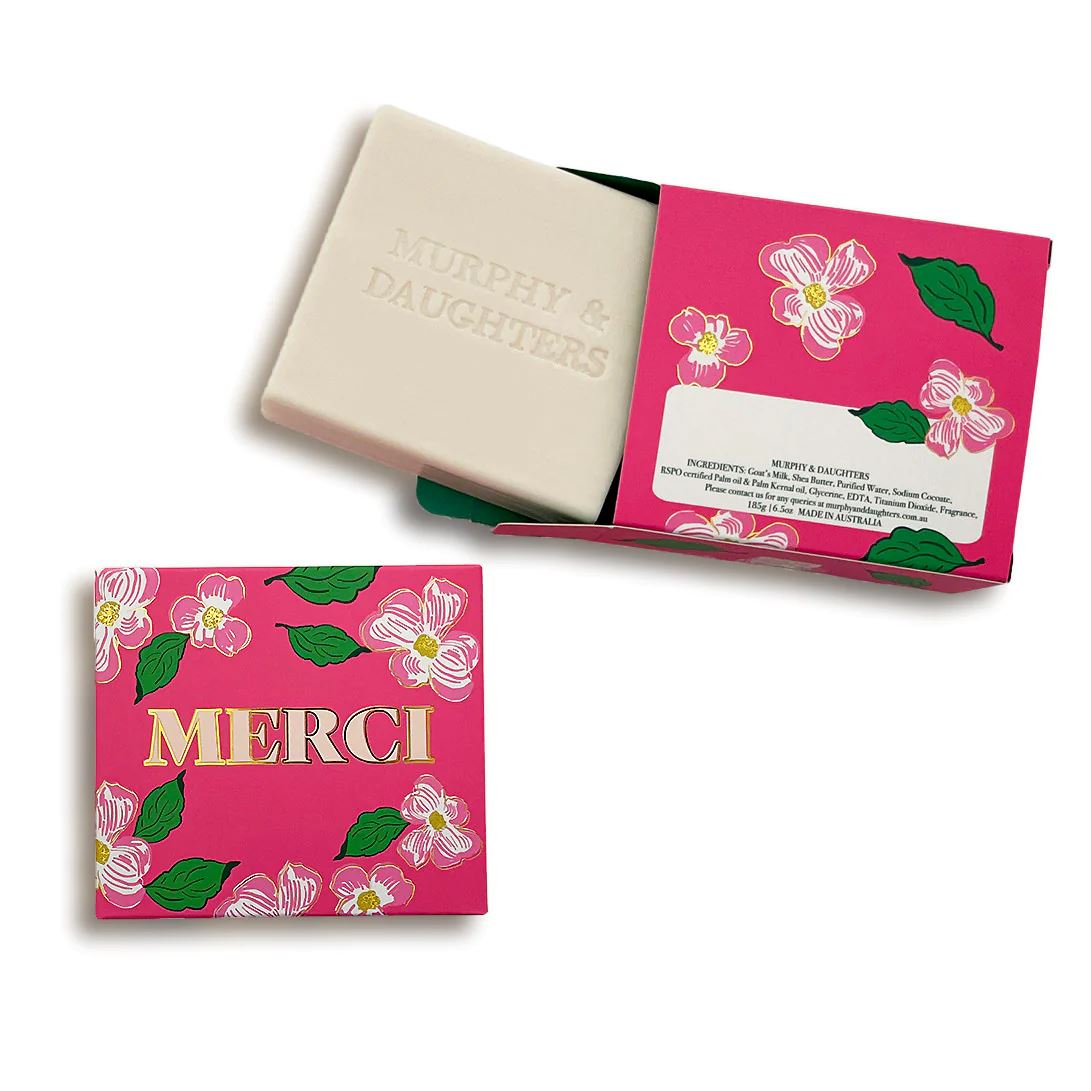 MURPHY & DAUGHTERS Message on Soap Merci - Rose SOAP - Zabecca Living