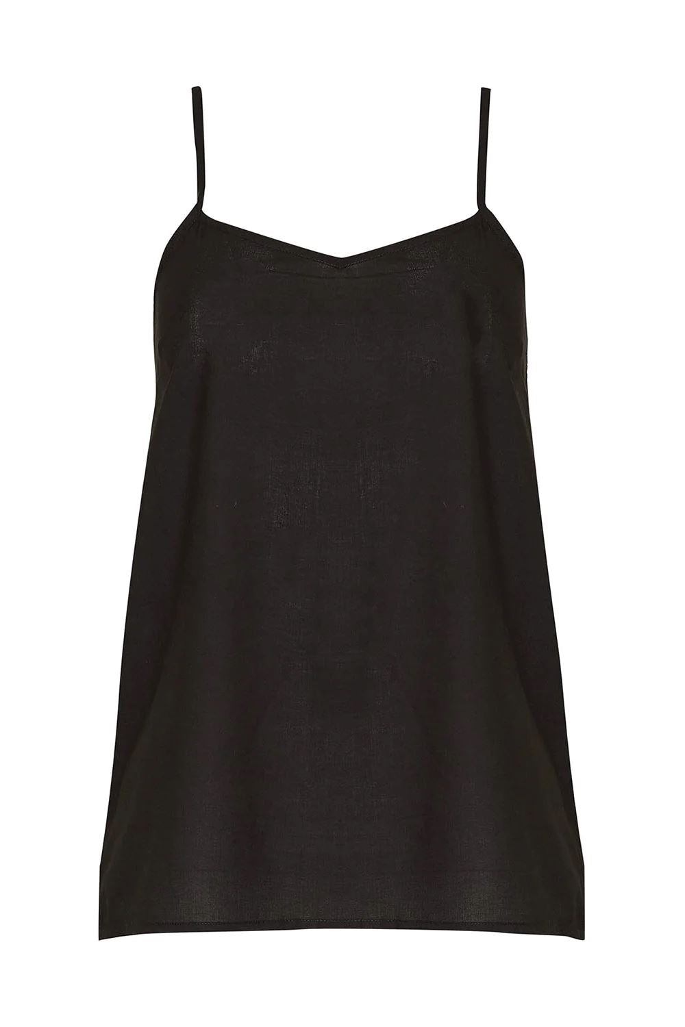 NAUDIC Cotton Cami Top - Black SINGLET - Zabecca Living