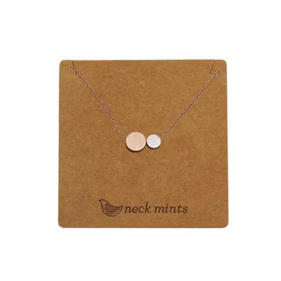 NECK MINTS 2 Tone Circle Necklace necklace - Zabecca Living