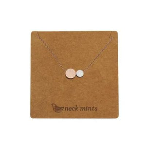 NECK MINTS 2 Tone Circle Necklace necklace - Zabecca Living
