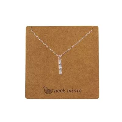 NECK MINTS Cubic Line Drop necklace - Zabecca Living