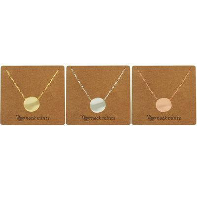 NECK MINTS Plain Disc Necklace necklace - Zabecca Living