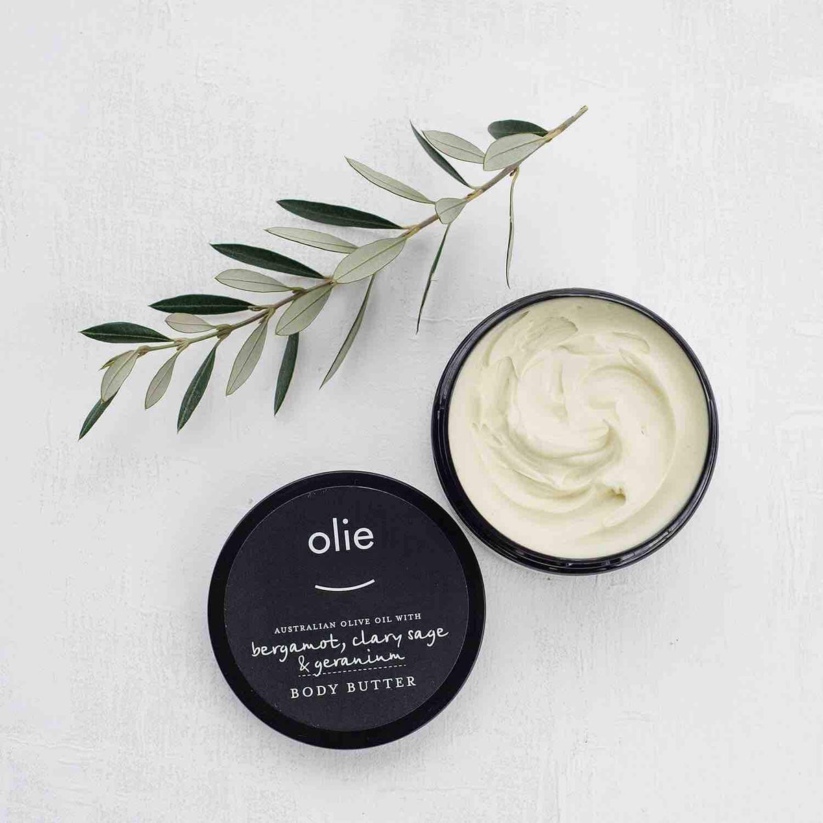 OLIEVE & OLIE Body Butter - Bergamot, Clary Sage & Geranium - 250gm BODY CREAM - Zabecca Living