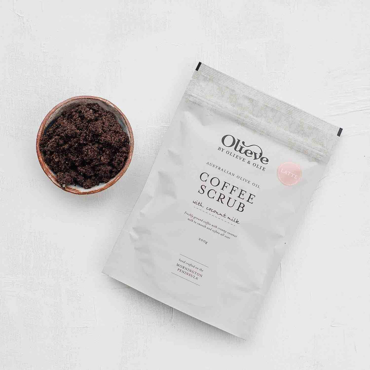 OLIEVE & OLIE Coffee Scrub Exfoliating LATTE 200G - Zabecca Living