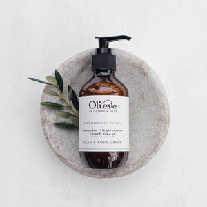 OLIEVE & OLIE Hand and Body Cream - 200ml BODY CREAM LAVENDER, ROSE GERANIUM & SWEET ORANGE - Zabecca Living
