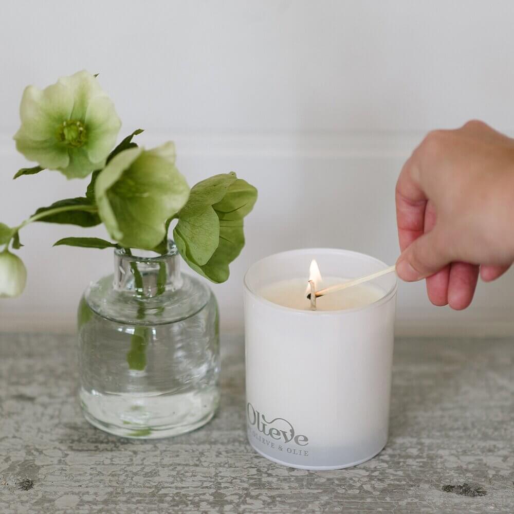 OLIEVE & OLIE Olive Oil & Soy Wax Candle - Bergamot, Jasmine & Patchouli CANDLE - Zabecca Living