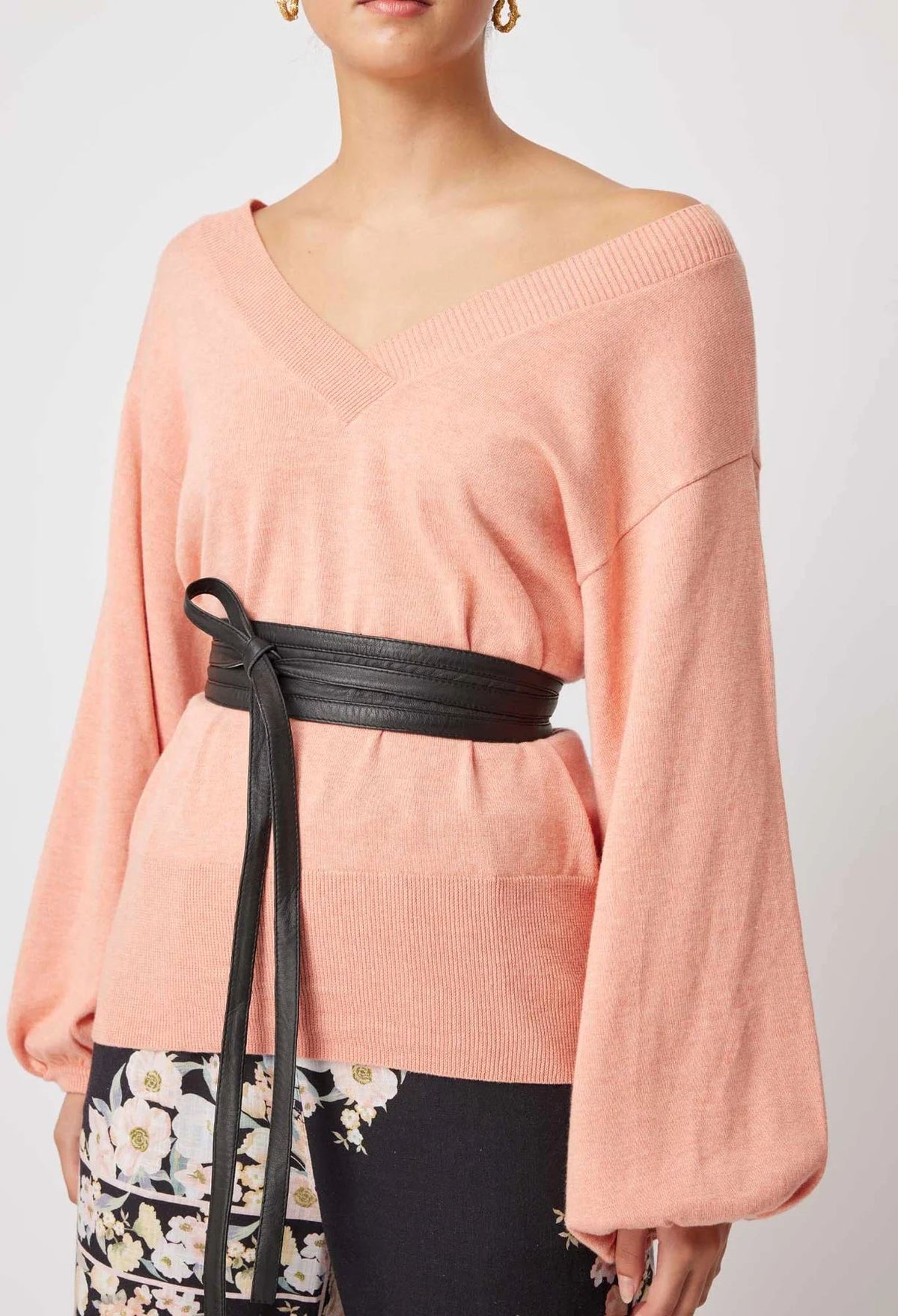 ONCE WAS Milton Leather Belt - Black BELT - Zabecca Living