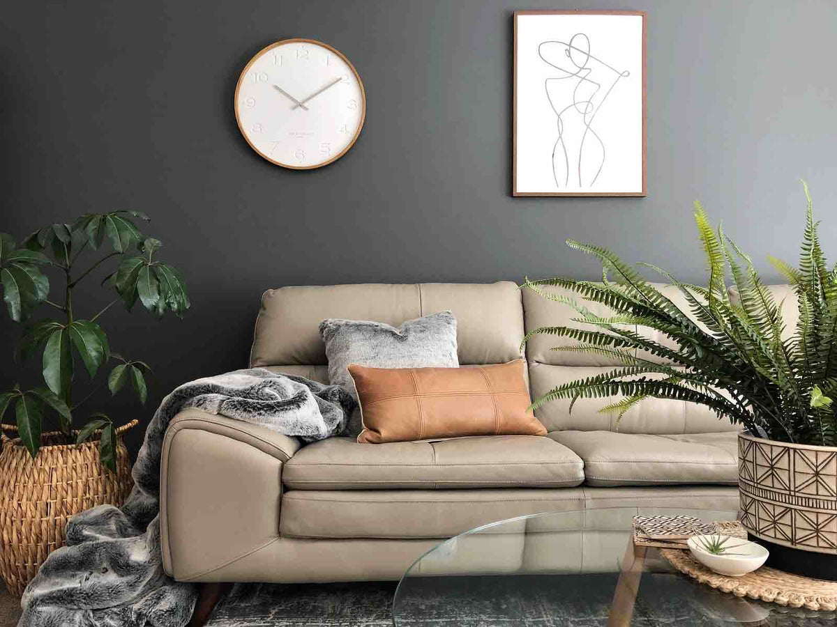 ONE SIX EIGHT LONDON Freya Silent Wall Clock 35cms - White CLOCK - Zabecca Living