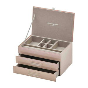 ONE SIX EIGHT LONDON Gabriella Medium Jewellery Box - Blush Organisers - Zabecca Living