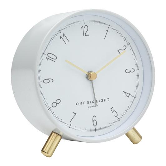 ONE SIX EIGHT LONDON Hannah Silent Alarm Clock - White CLOCK - Zabecca Living