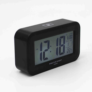 ONE SIX EIGHT LONDON Rielly Digital Rectangle Alarm Clock - Black CLOCK - Zabecca Living