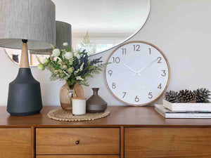 ONE SIX EIGHT LONDON Scarlett Silent Wall Clock 35cm - White CLOCK - Zabecca Living