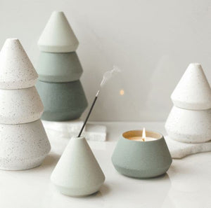PADDWAX Small Green Tree Stack - Cypress and Fir CANDLE - Zabecca Living