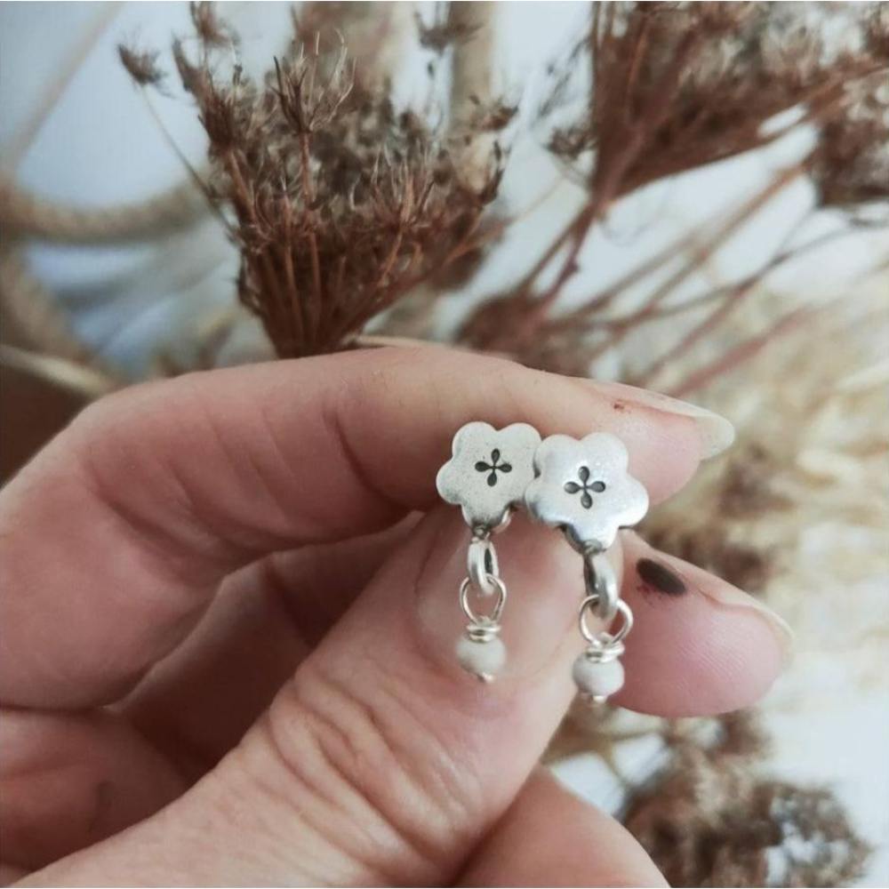 PAIRD Beaded Bloom Studs Earrings - Zabecca Living